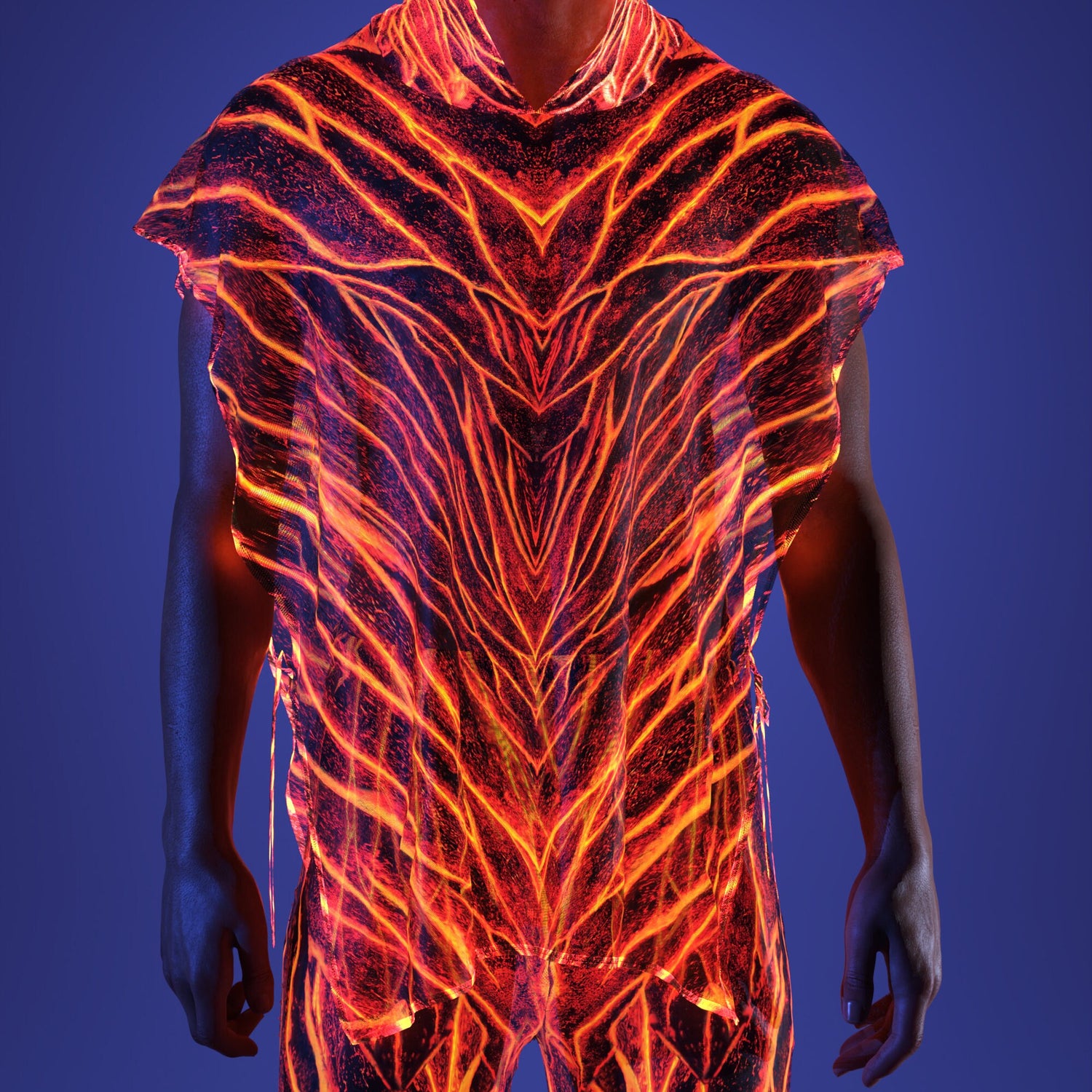 Men Lava Burst Male Hooded Set
