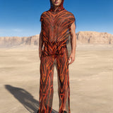 Lava Burst Male Hooded Set
