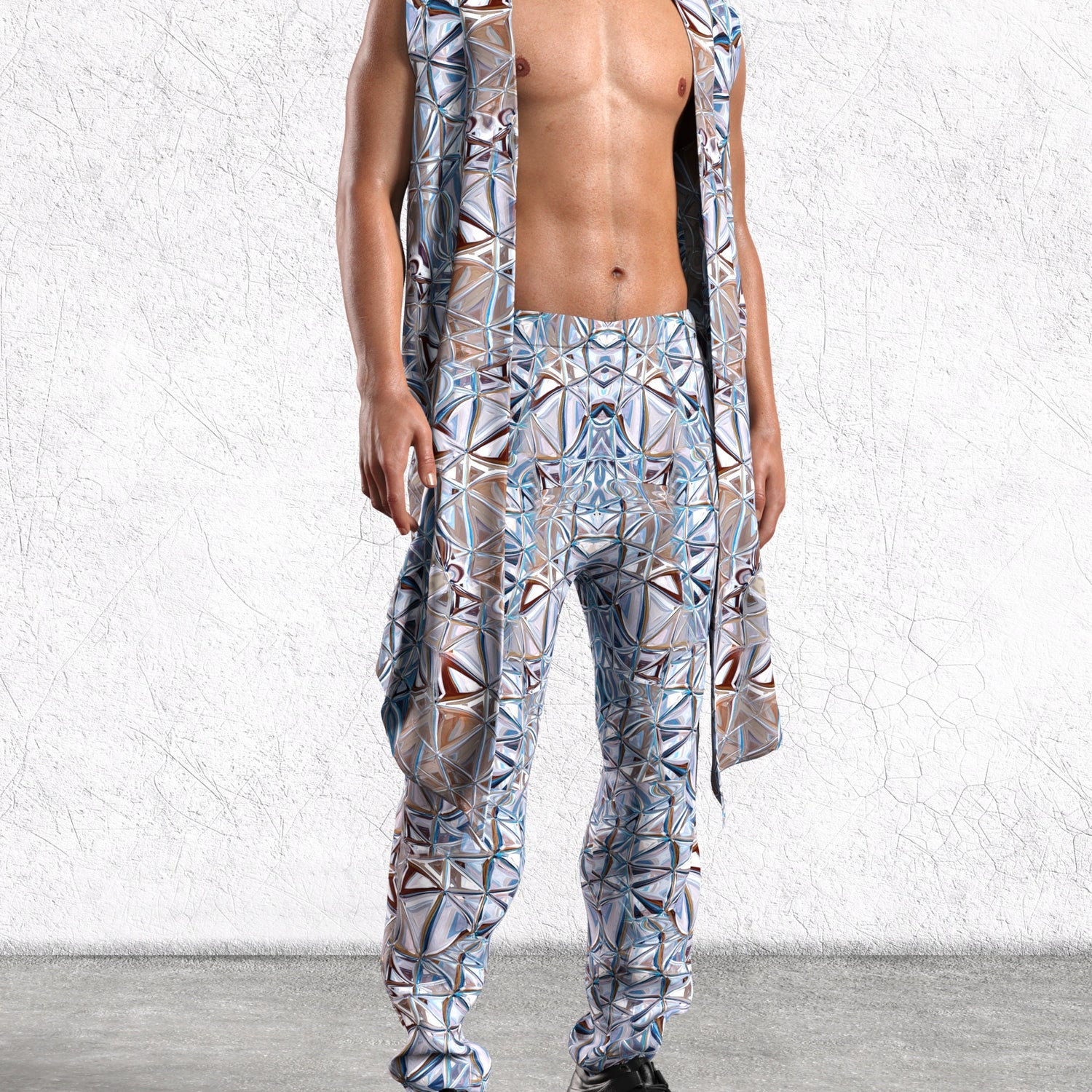 Mirror Male Hooded Vest Lycra