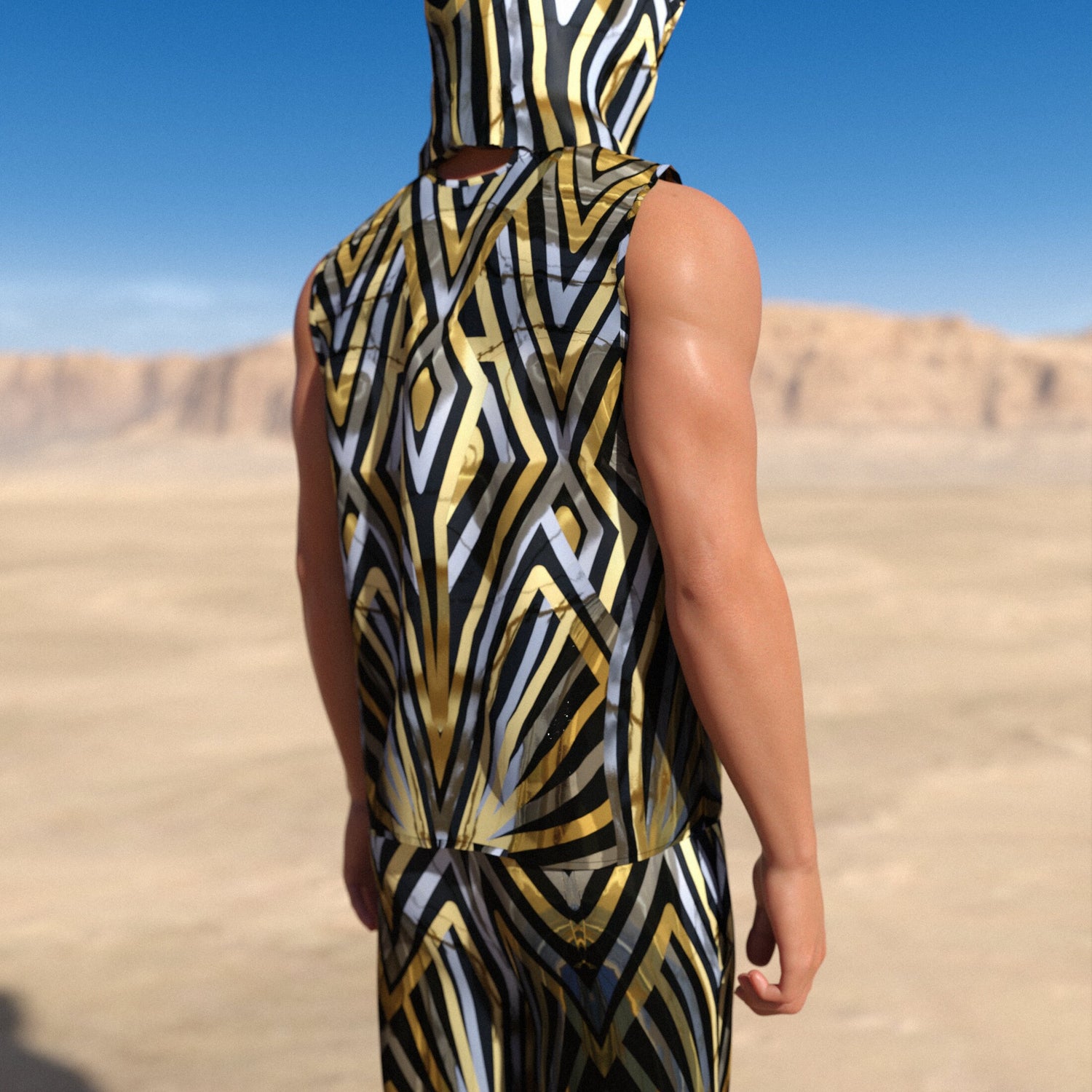 Hypnometallic Male Rave Shorts Lycra
