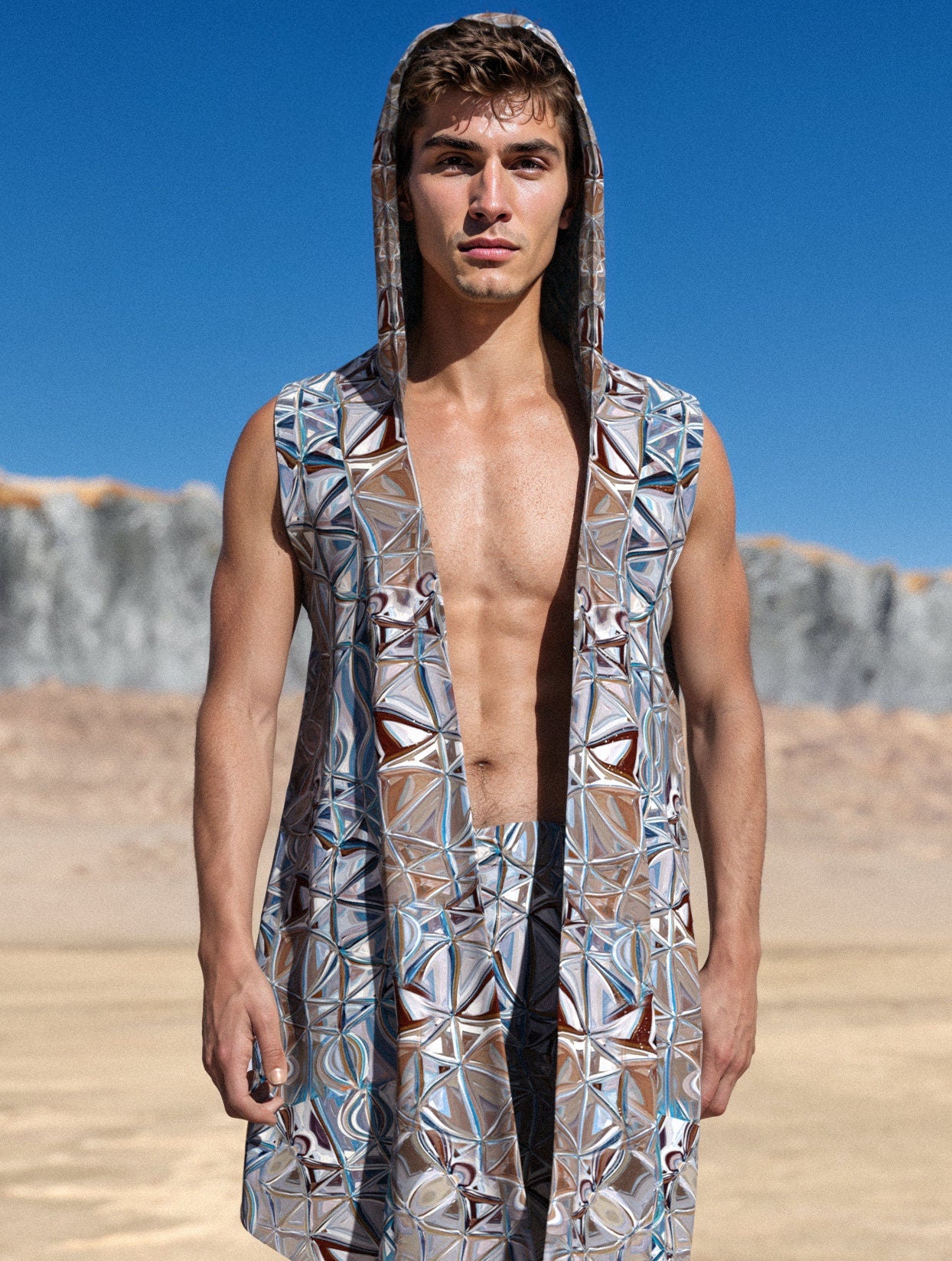 Mirror Male Hooded Vest 1