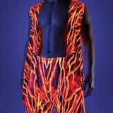 Lava Burst Male Hooded Vest Set