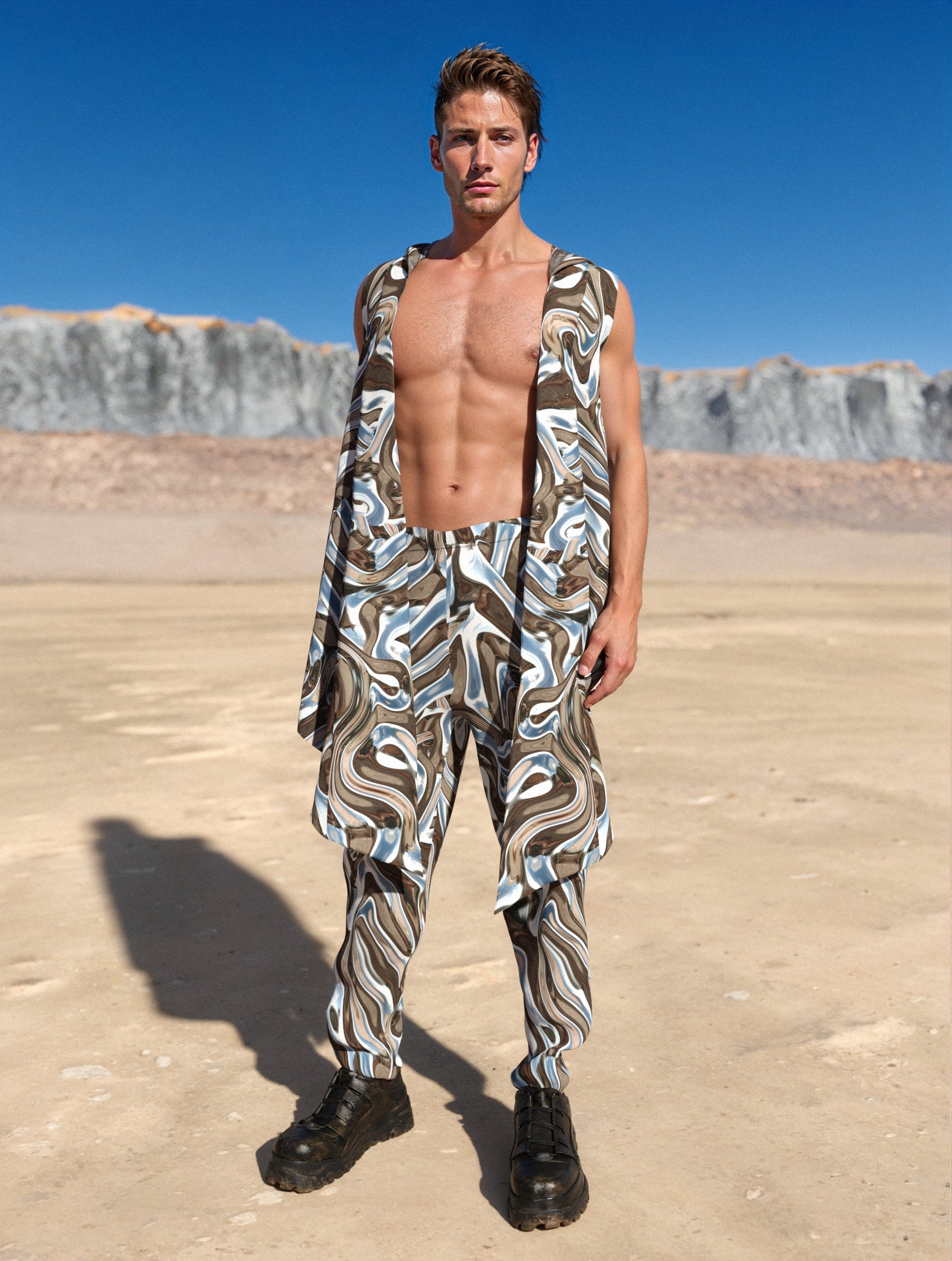 Mecha Vortex Male Wide Pants 2