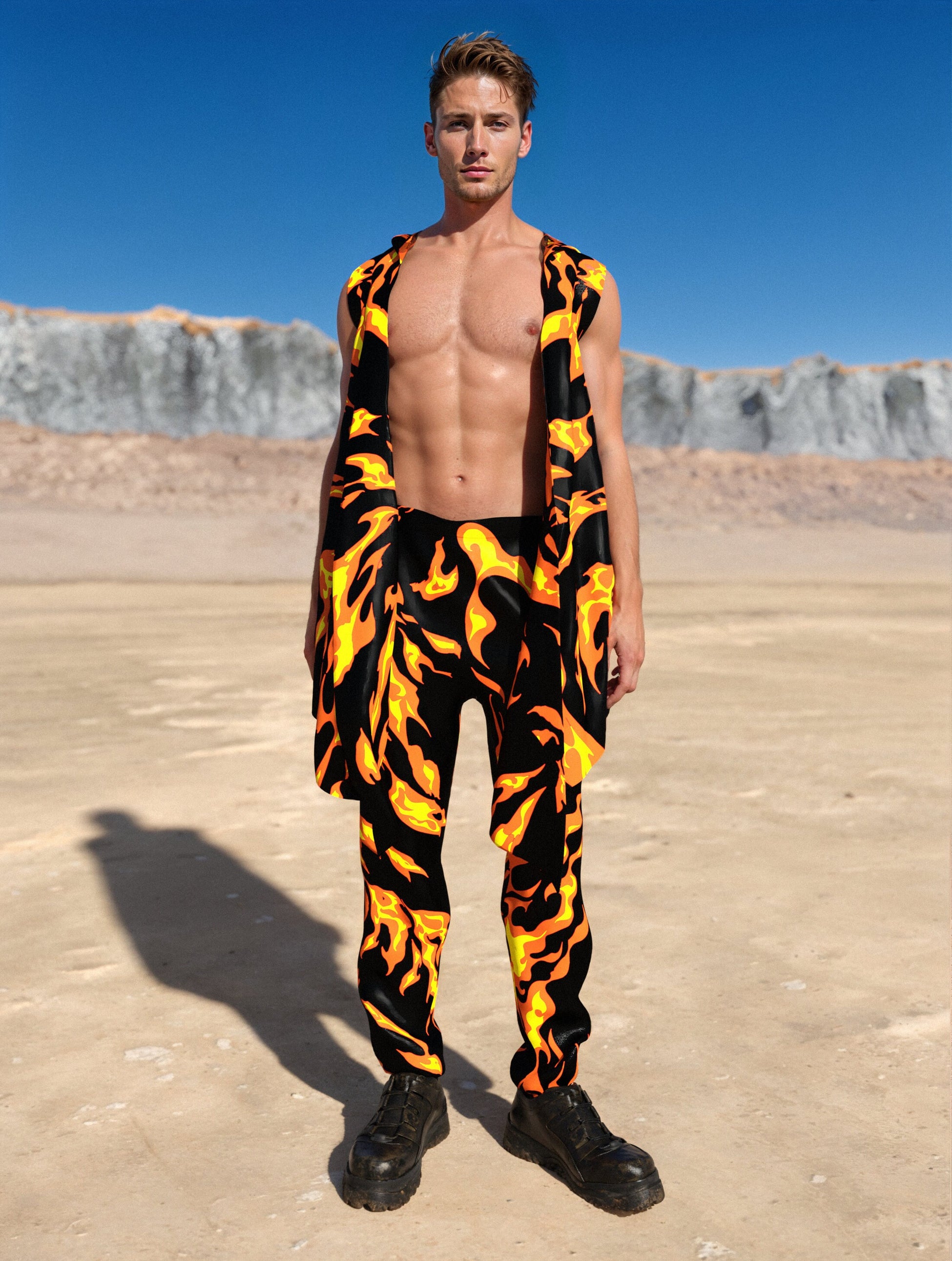 Burn Baby Burn Male Hooded Vest Set 2
