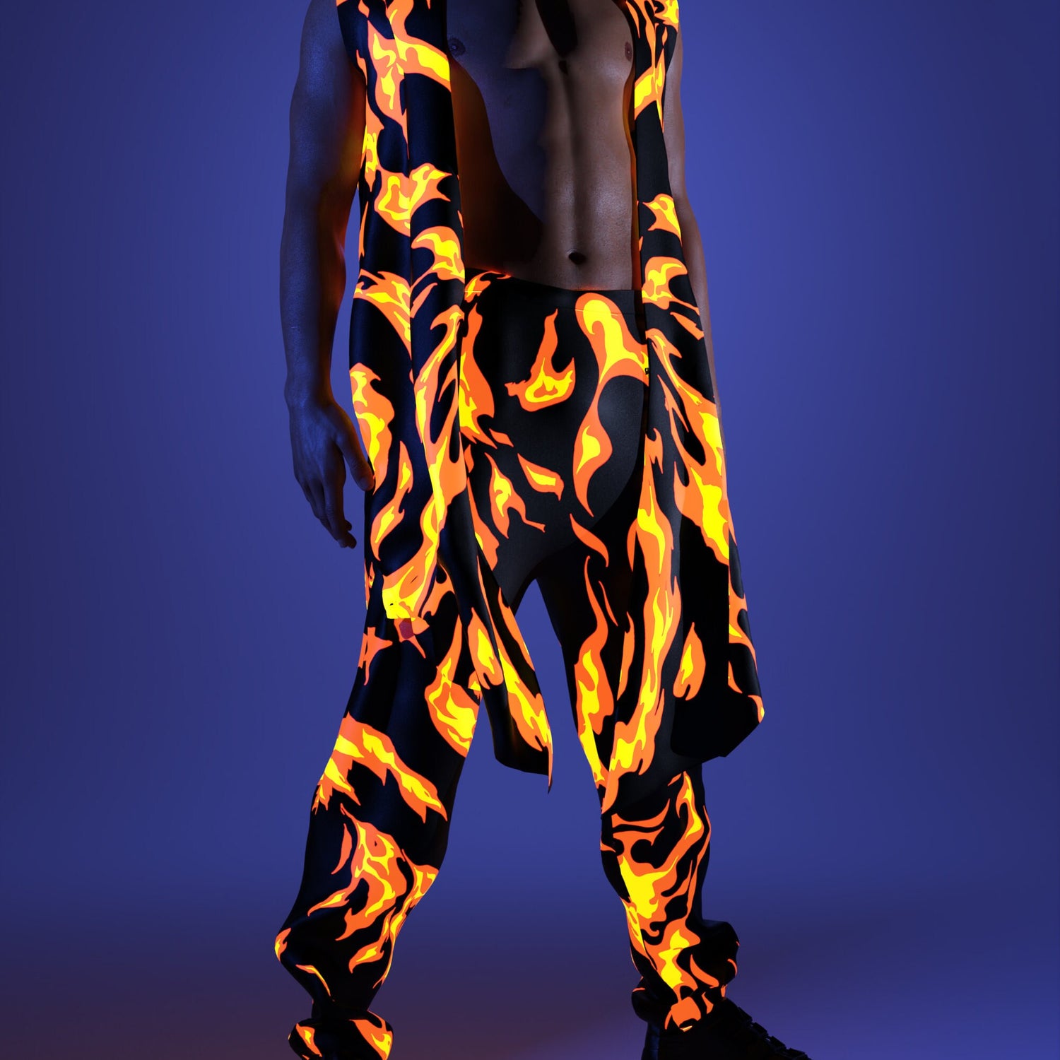 Burn Baby Burn Male Hooded Vest 7