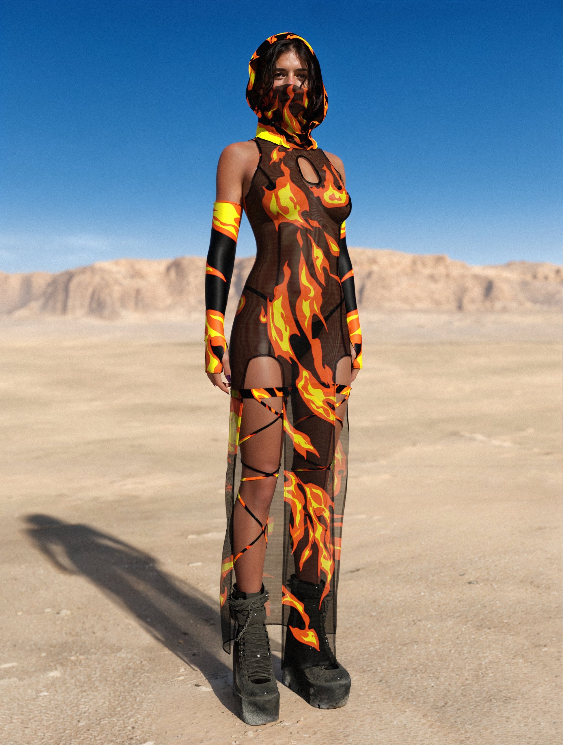 Burn Baby Burn Rave Hood 2