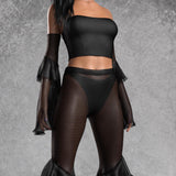 Just Black Ruffle Pants