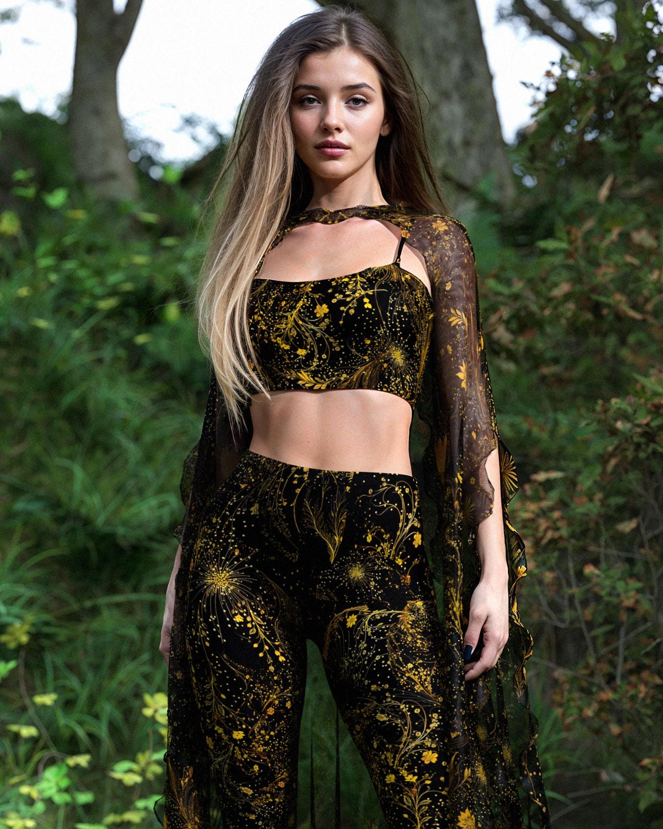 Wild Gold Mesh Mantle 1