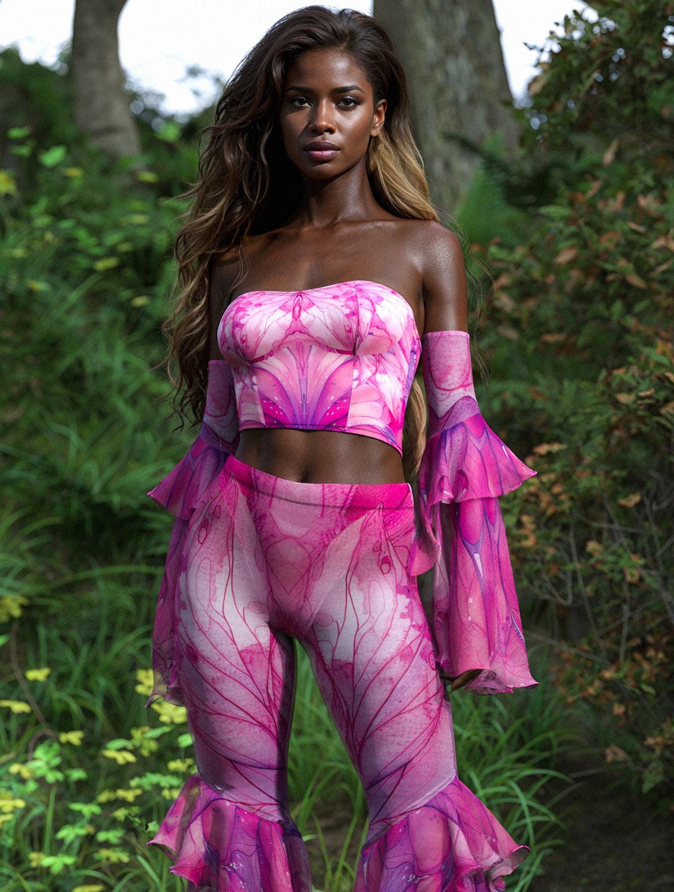 Aura Rose Bandeau Set 1