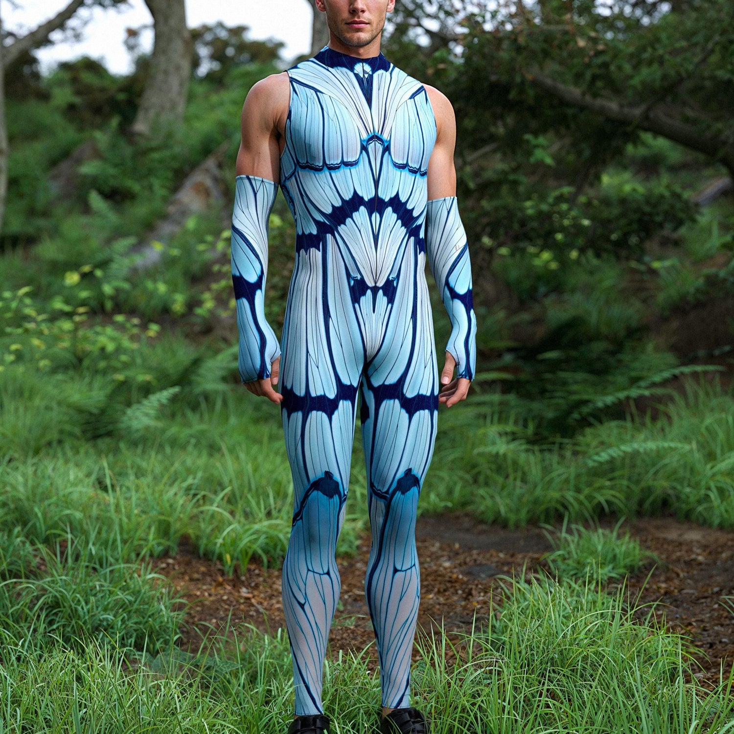 Heart Of Sky Male Sleeveless Costume Blue