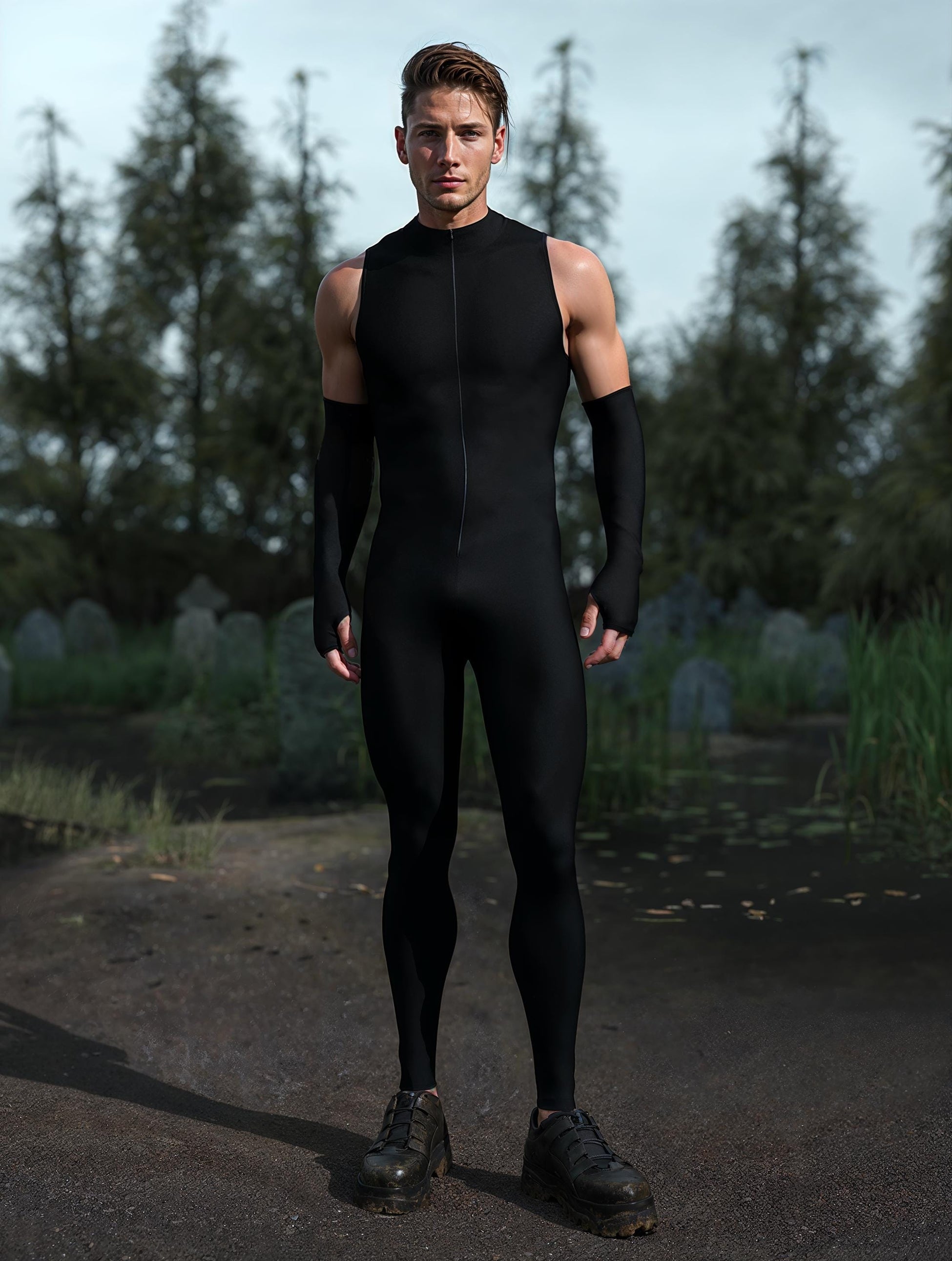 Just Black Male Hooded Costume 2