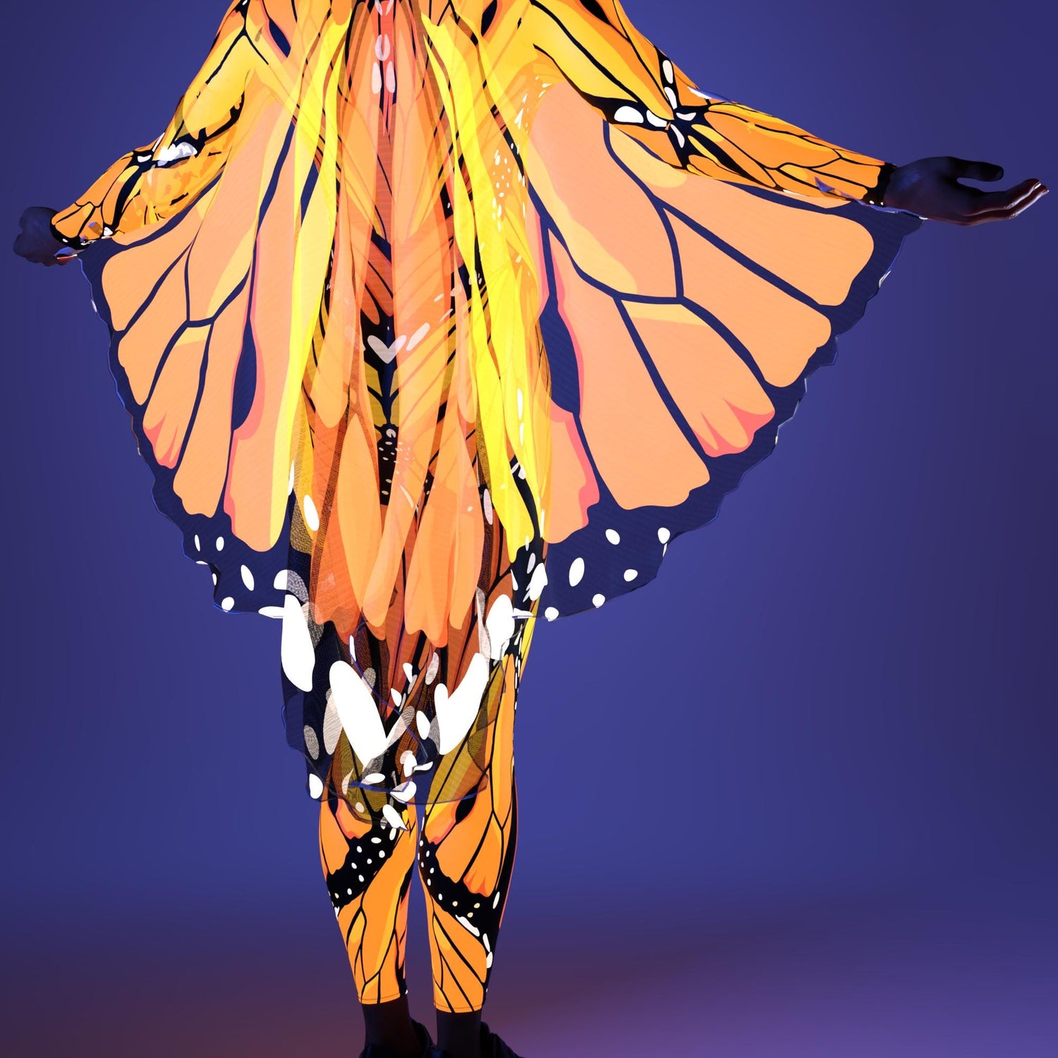 Fly Away Male Mesh Wings 8