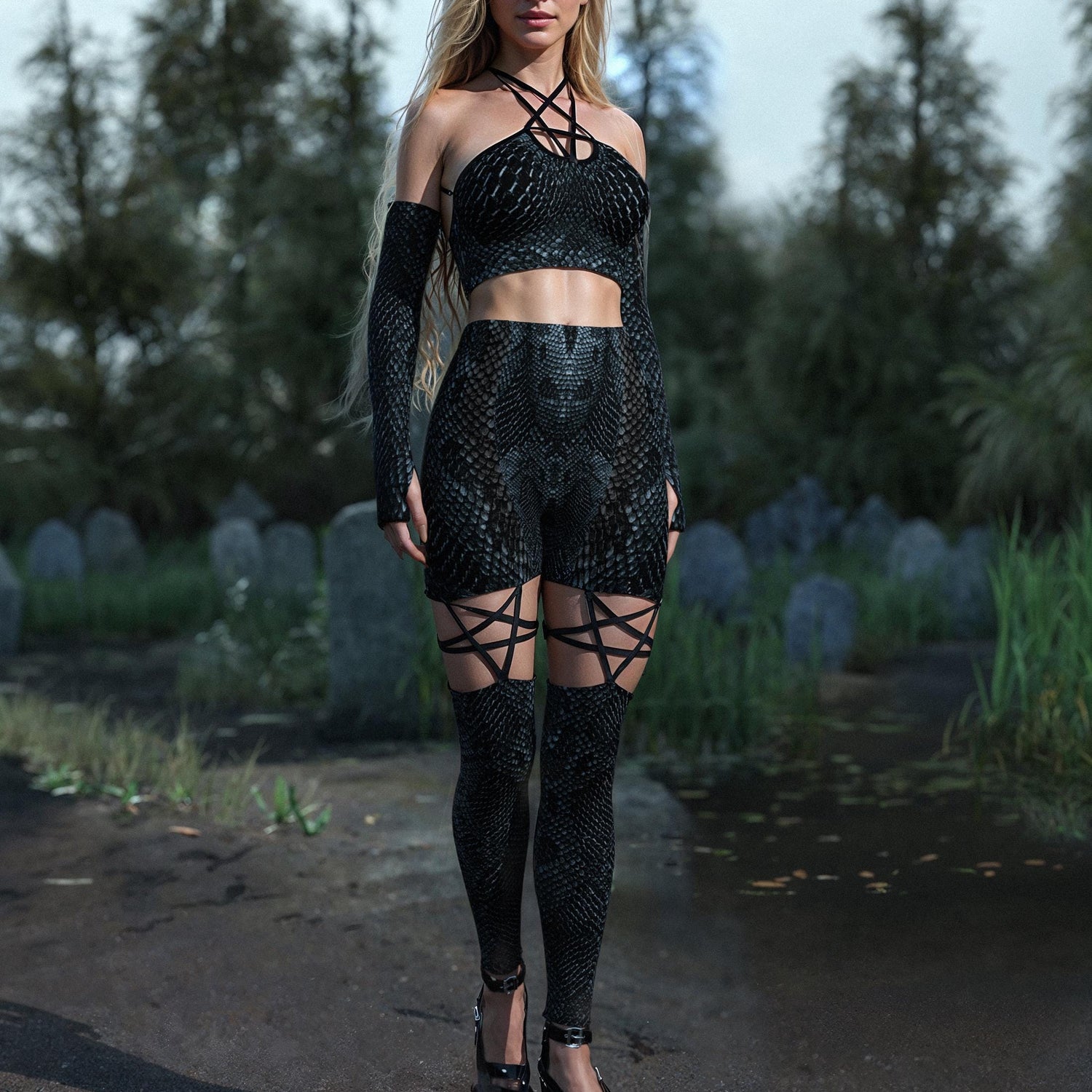 Intertwine Pentagram Leggings 3