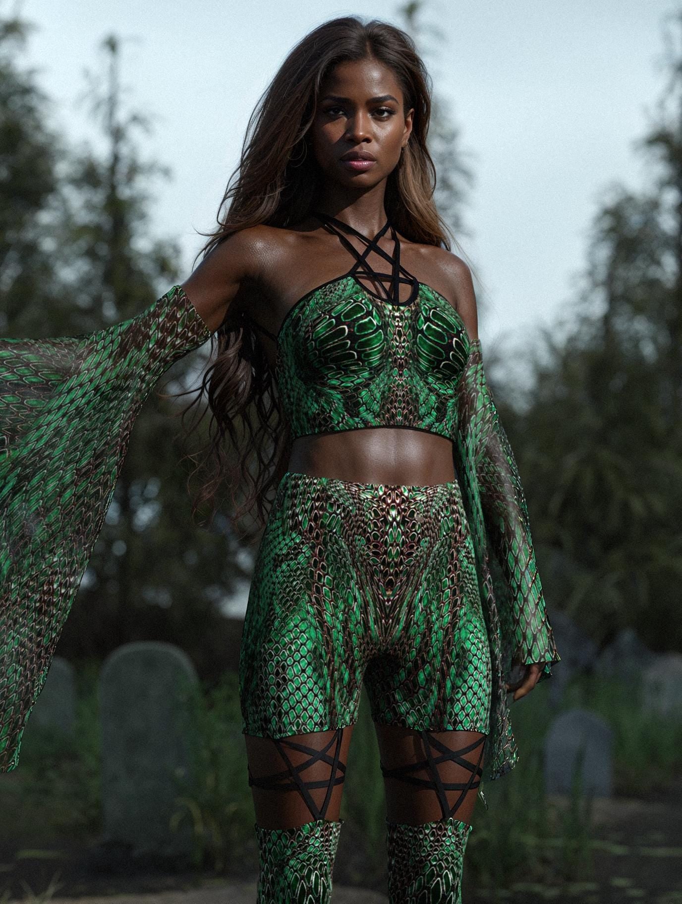 Intertwine Green Pentagram Set 1