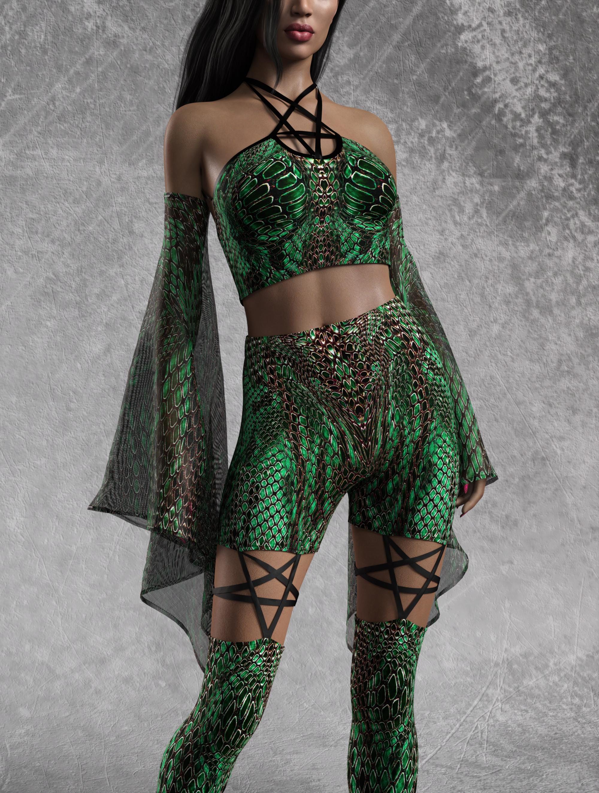 Intertwine Green Pentagram Top 4