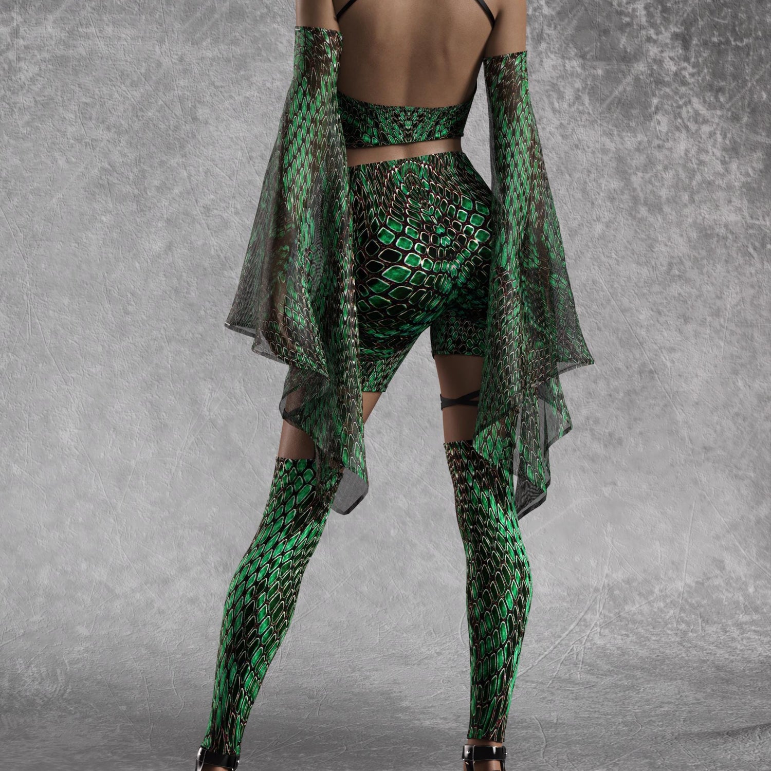 Intertwine Green Pentagram Top 6