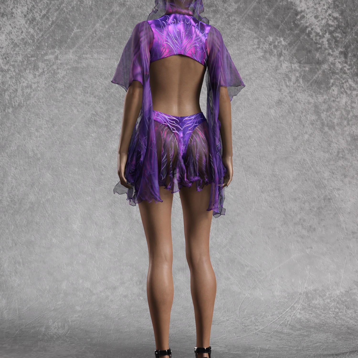 Celestia Amethyst Fairy Hooded Dress 7