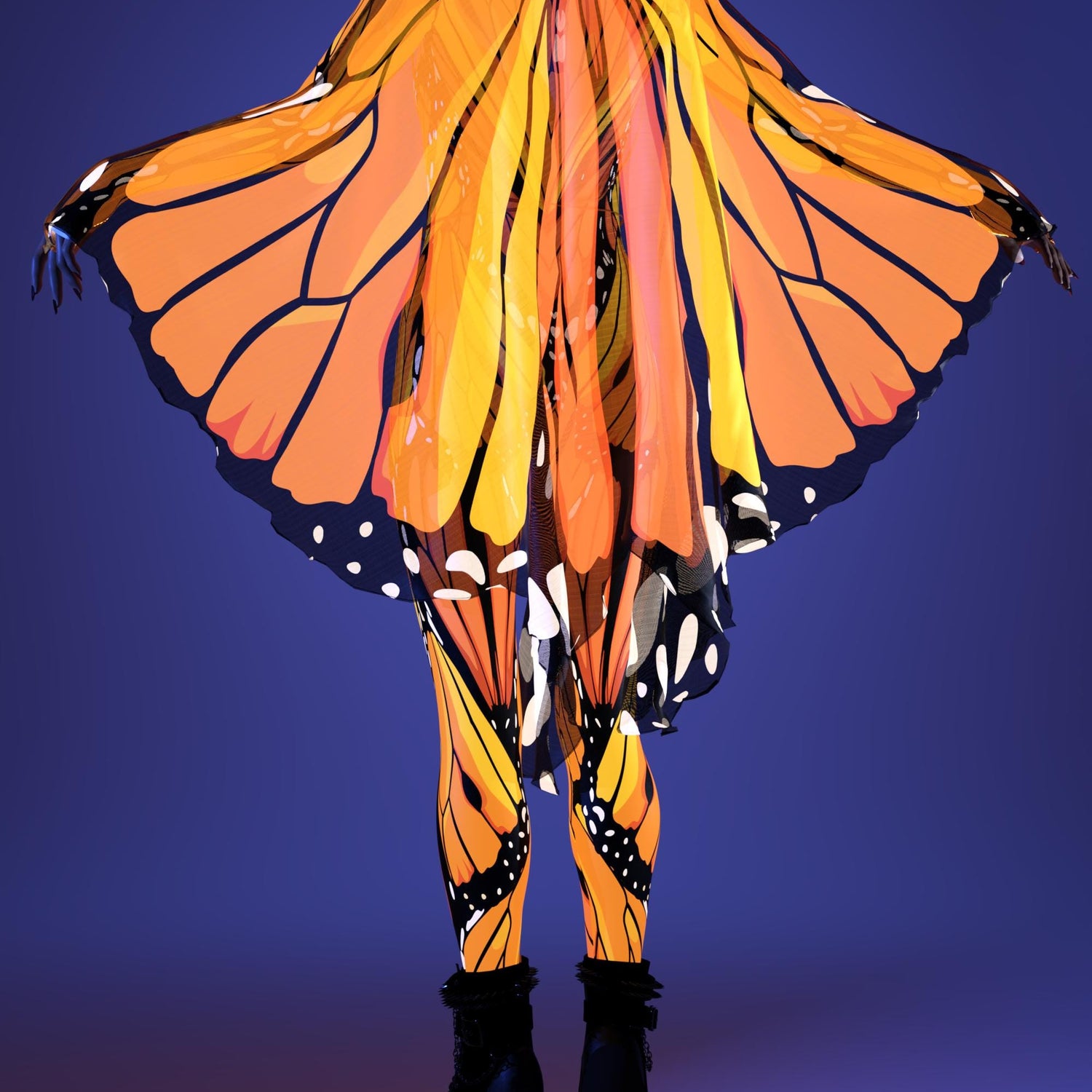 Women Fly Away Mesh Wings
