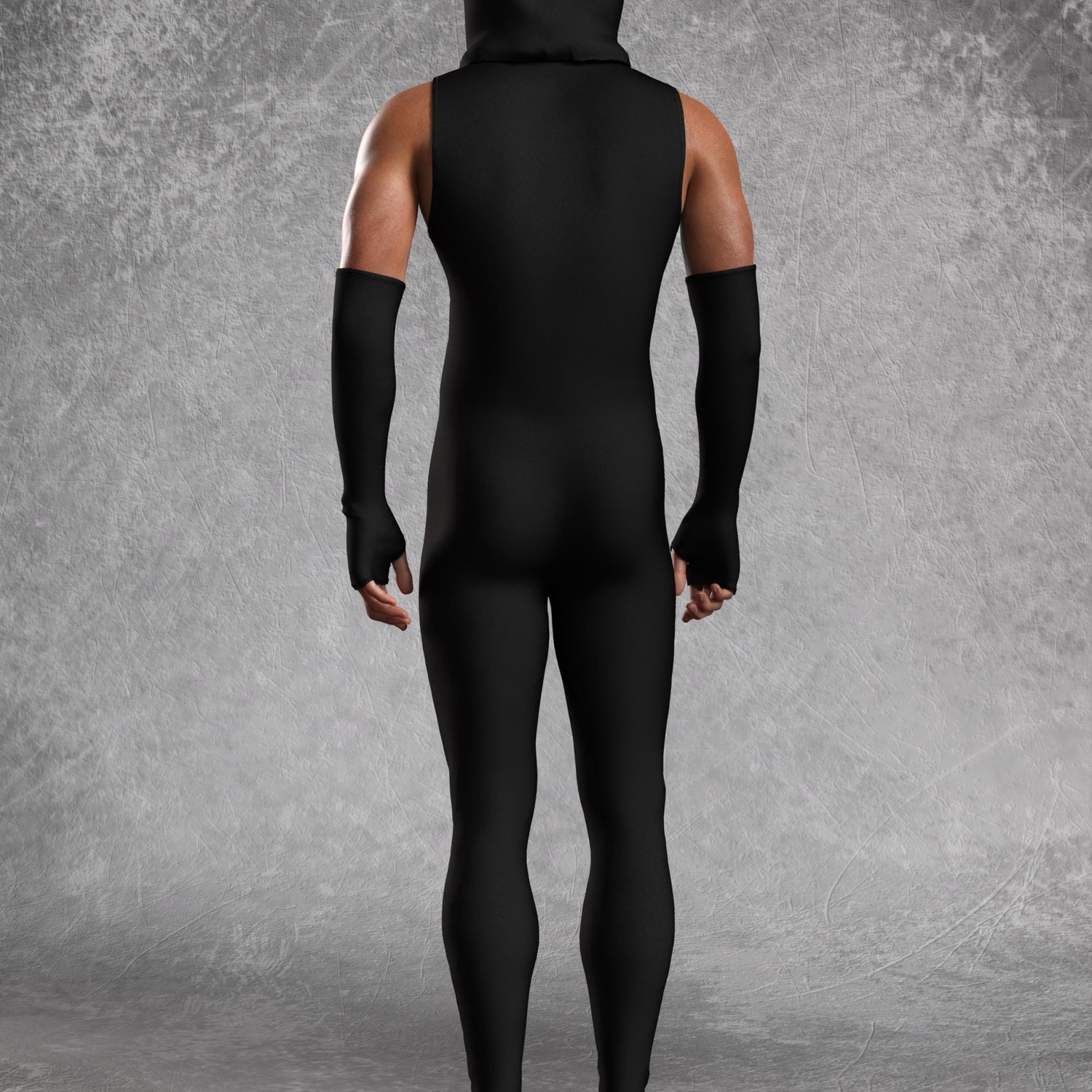 Men Just Black Male Hooded Costume