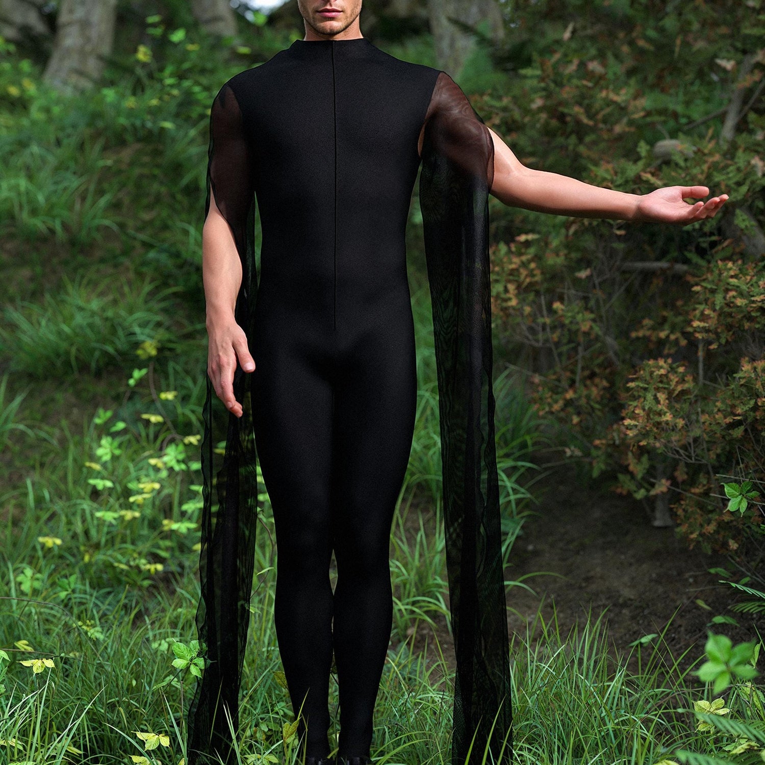 Just Black Male Costume Black