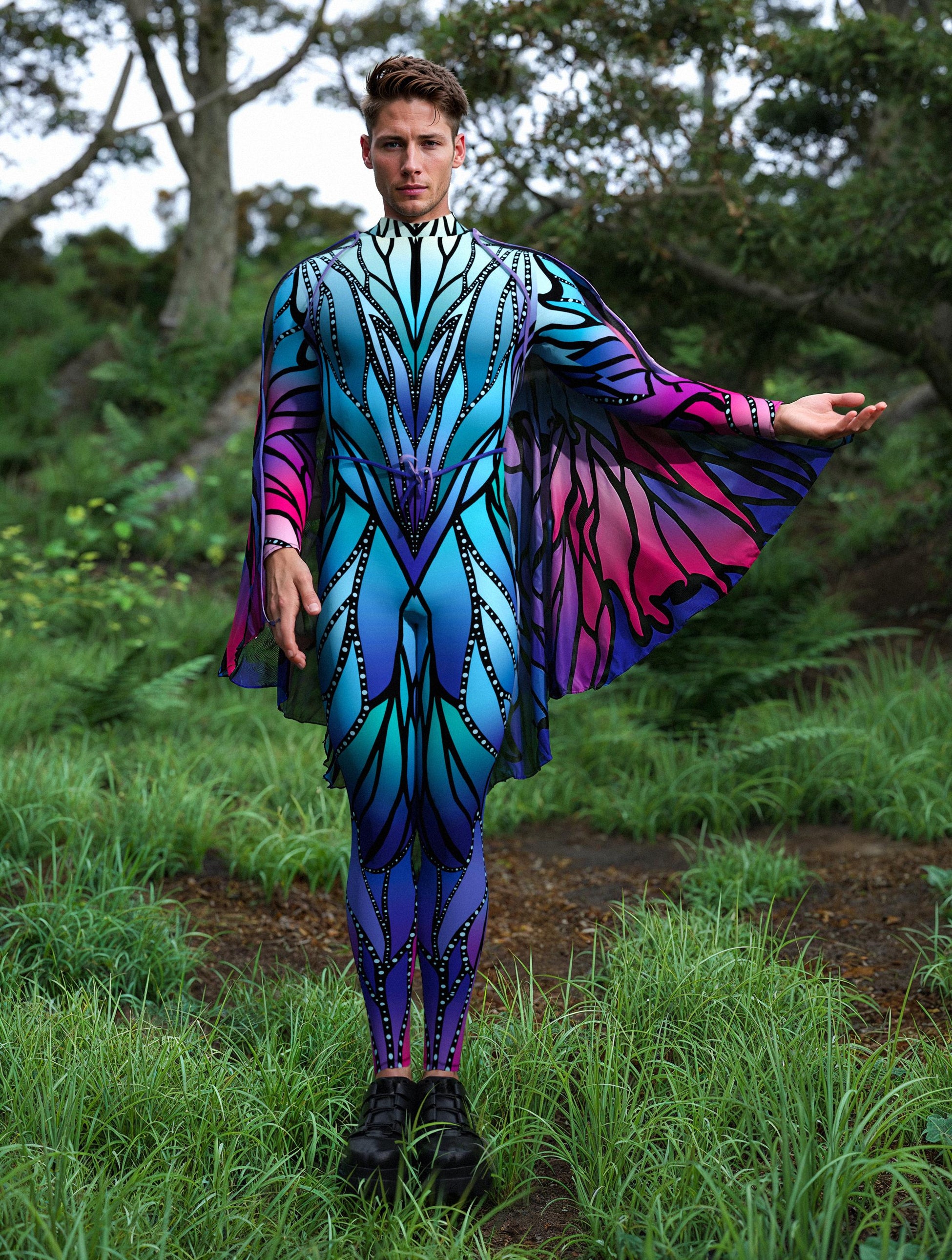 Azure Elemental Male Mesh Wings 2