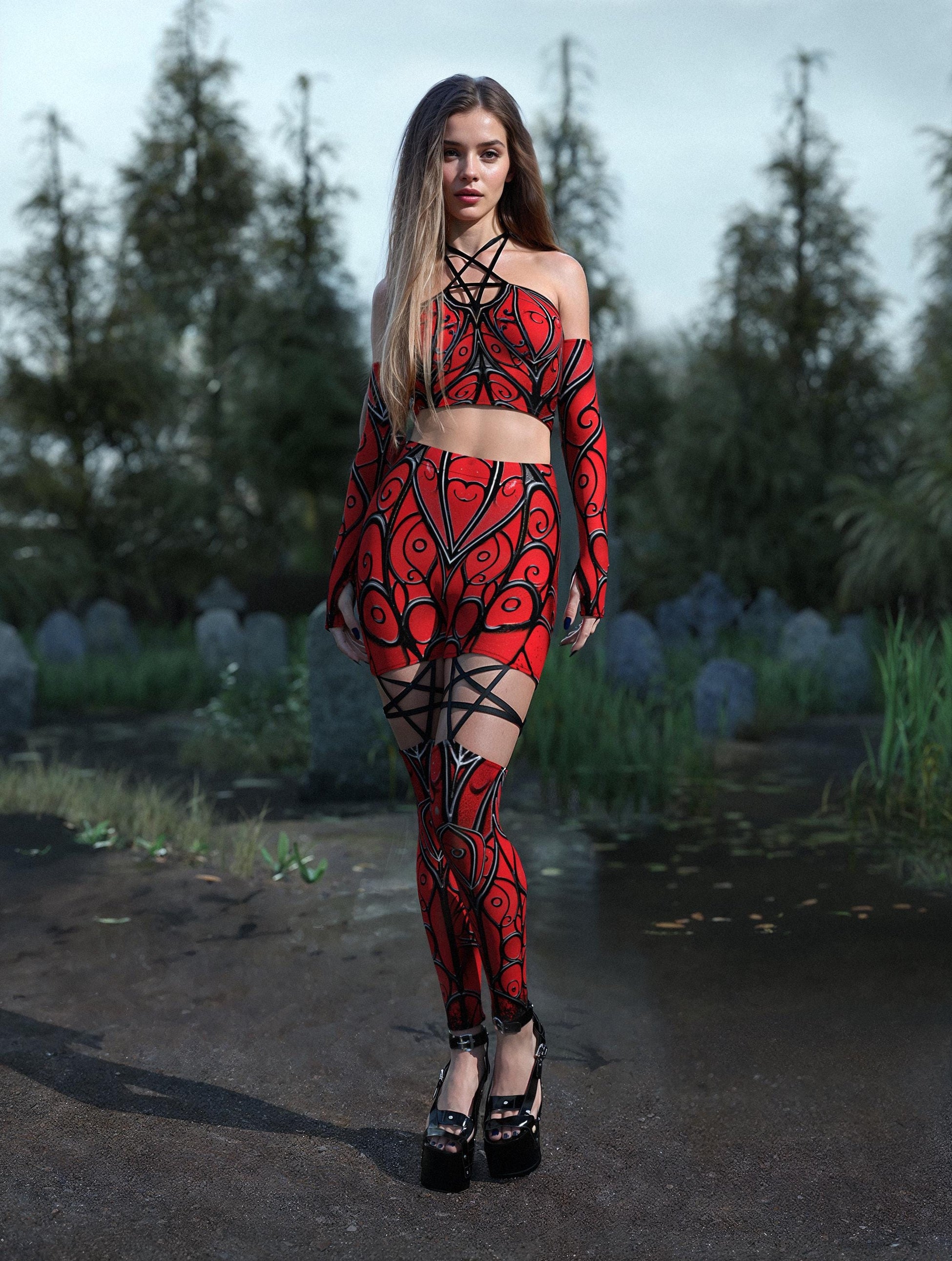 Midnight Altar Pentagram Leggings 2
