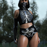 Silver Candy Skeleton Sleeveless Rave Top