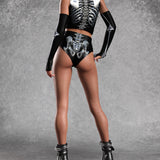 Silver Candy Skeleton Sleeveless Rave Top