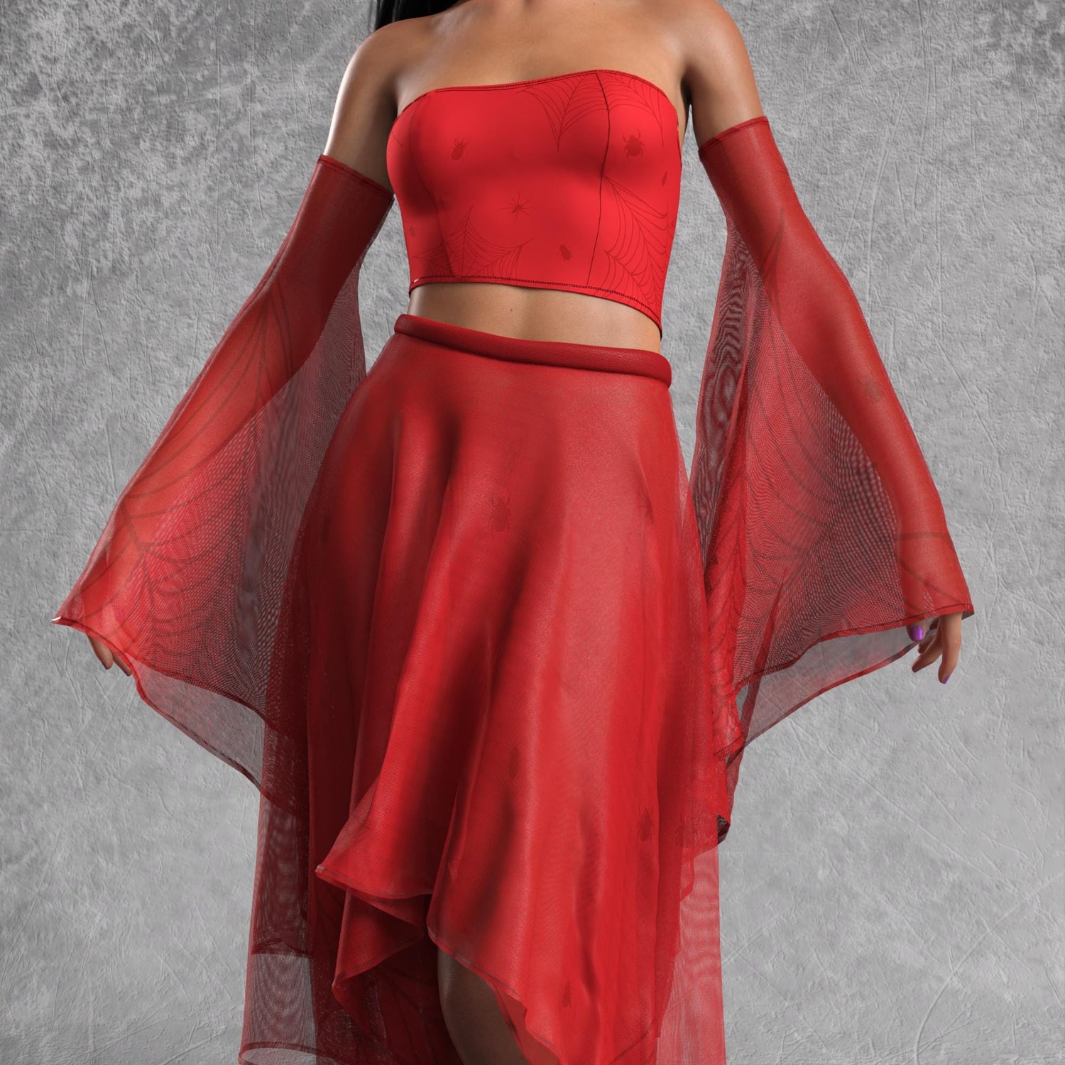 Women Lydia D Mesh Layered Skirt