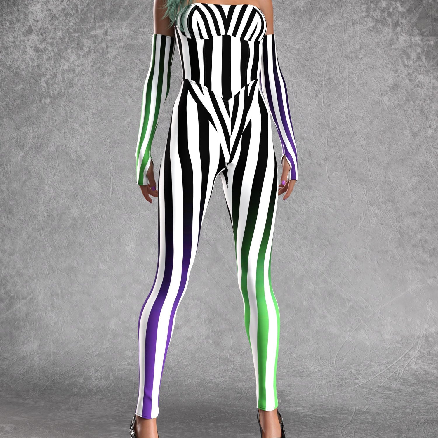 Beetle Drink Strapless Romper Lycra