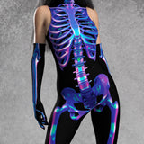 Shifty Skeleton Bare Back Catsuit