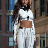 Space Soldier Cold Shoulder Top