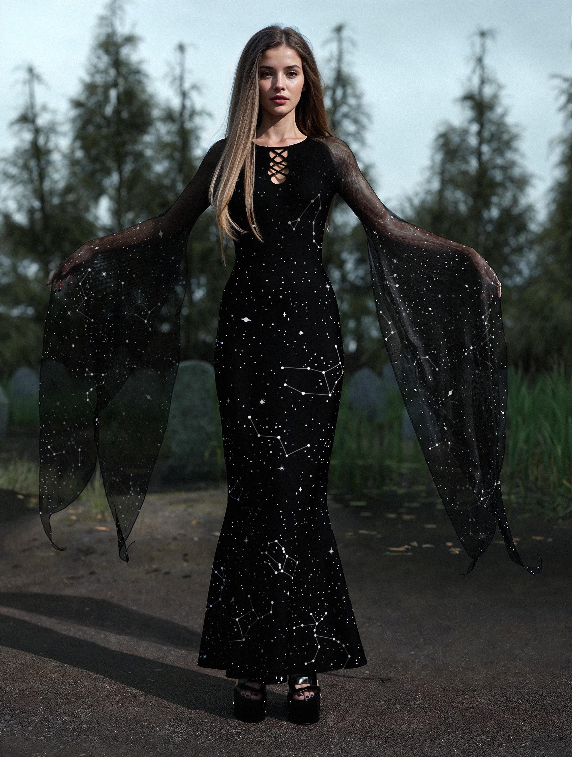 Light Years Away Lace Up Gown Dress 2