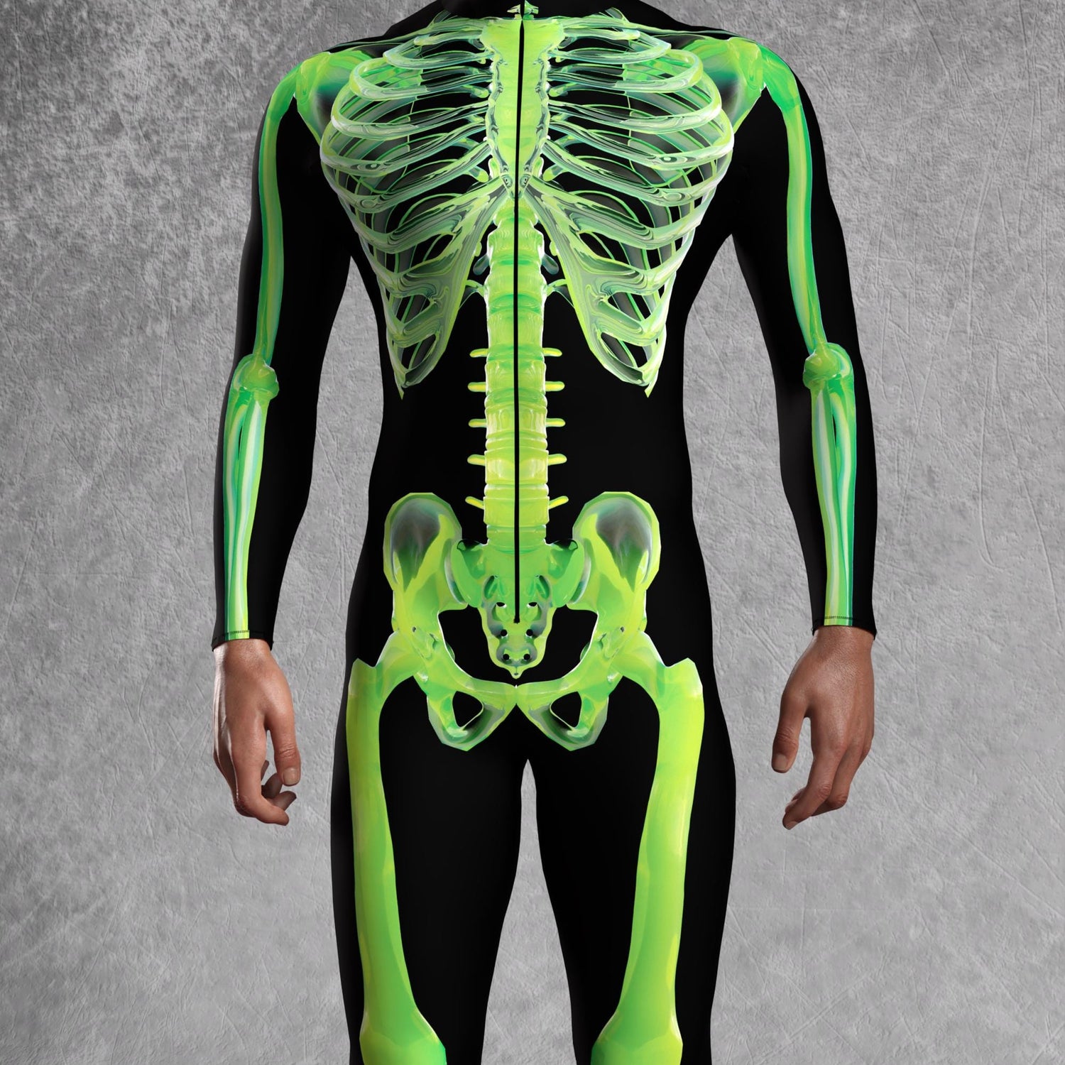 Jelly Skelly Male Costume Lycra