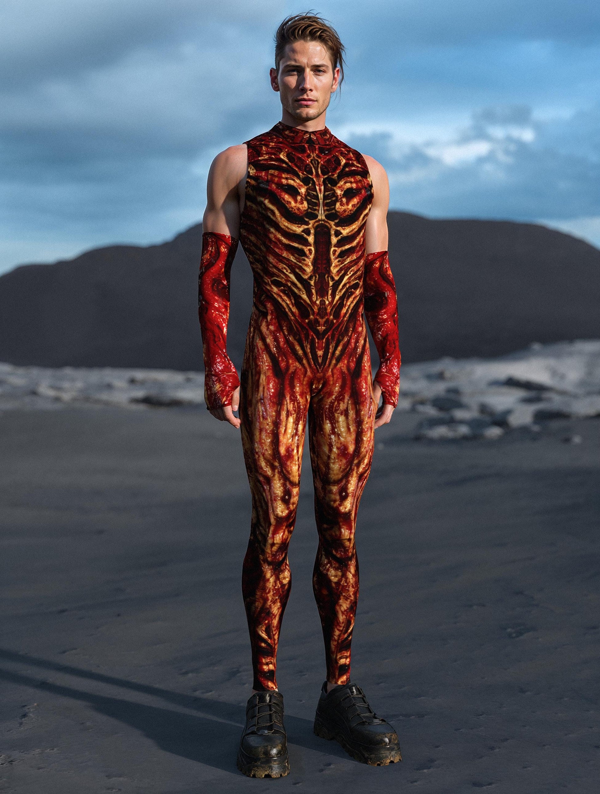 Blood Zombie Male Sleeveless Costume 2