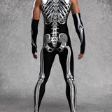 Silver Candy Skeleton Male Sleeveless Costume