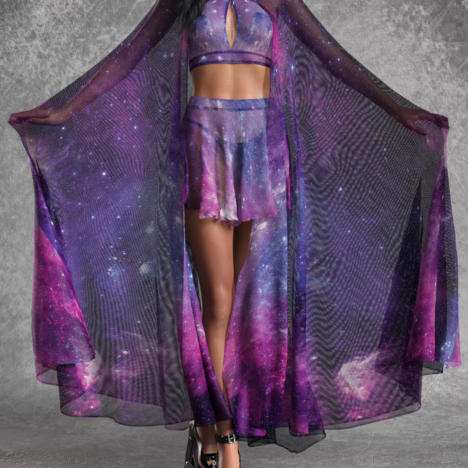 Space Out Mesh Halter Top Mesh