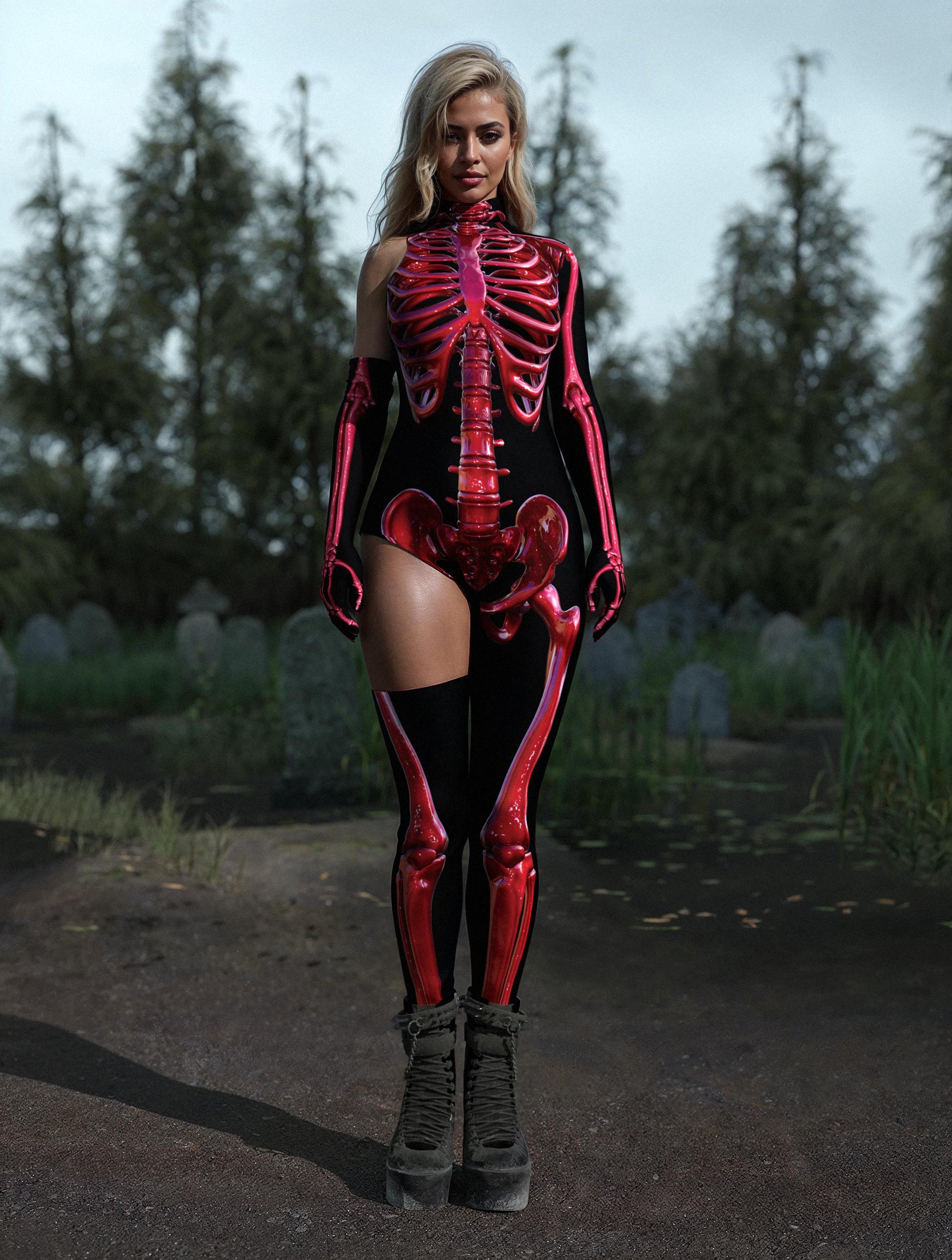 Crimson Bones Asymmetrical Costume 2