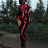 Crimson Bones Asymmetrical Costume