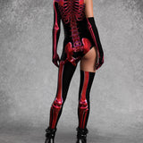 Crimson Bones Asymmetrical Costume
