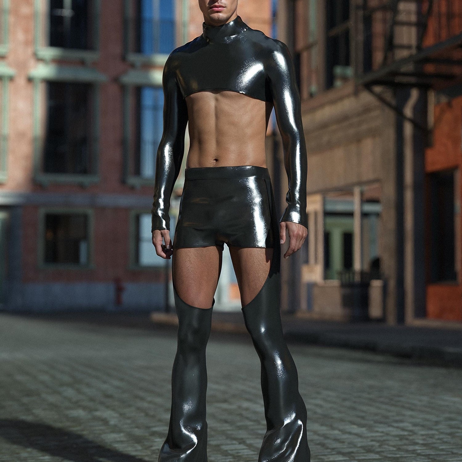 Silver Dusk Male Crop Top 3