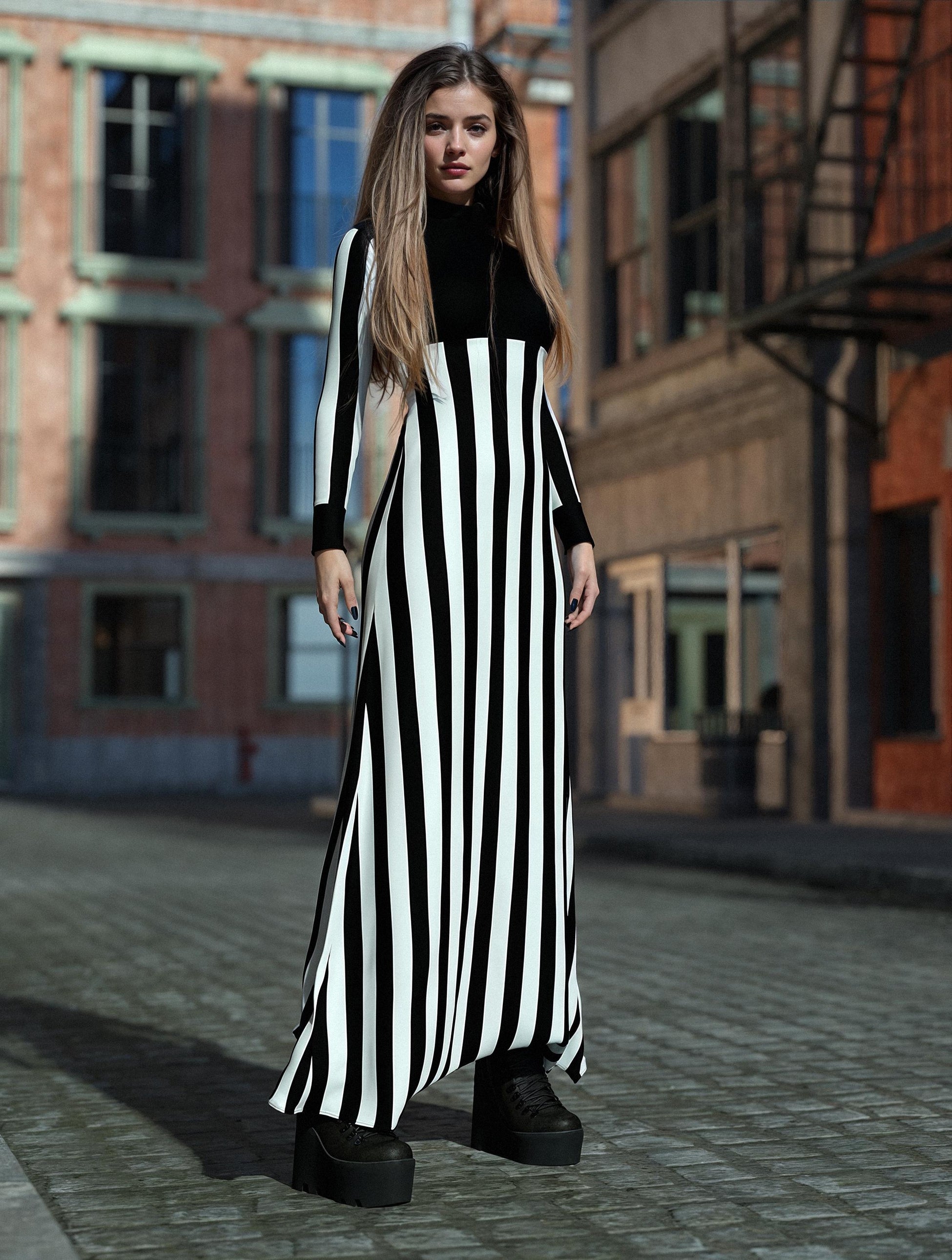 Mask Classic Sleeved Dress 2
