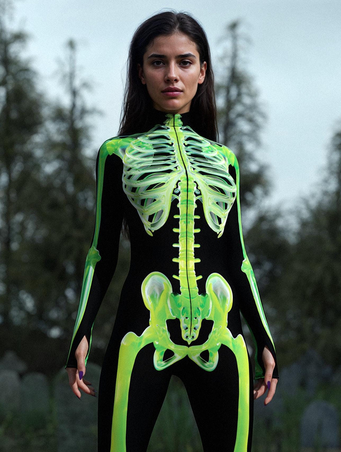 Jelly Skelly Costume Black, Green