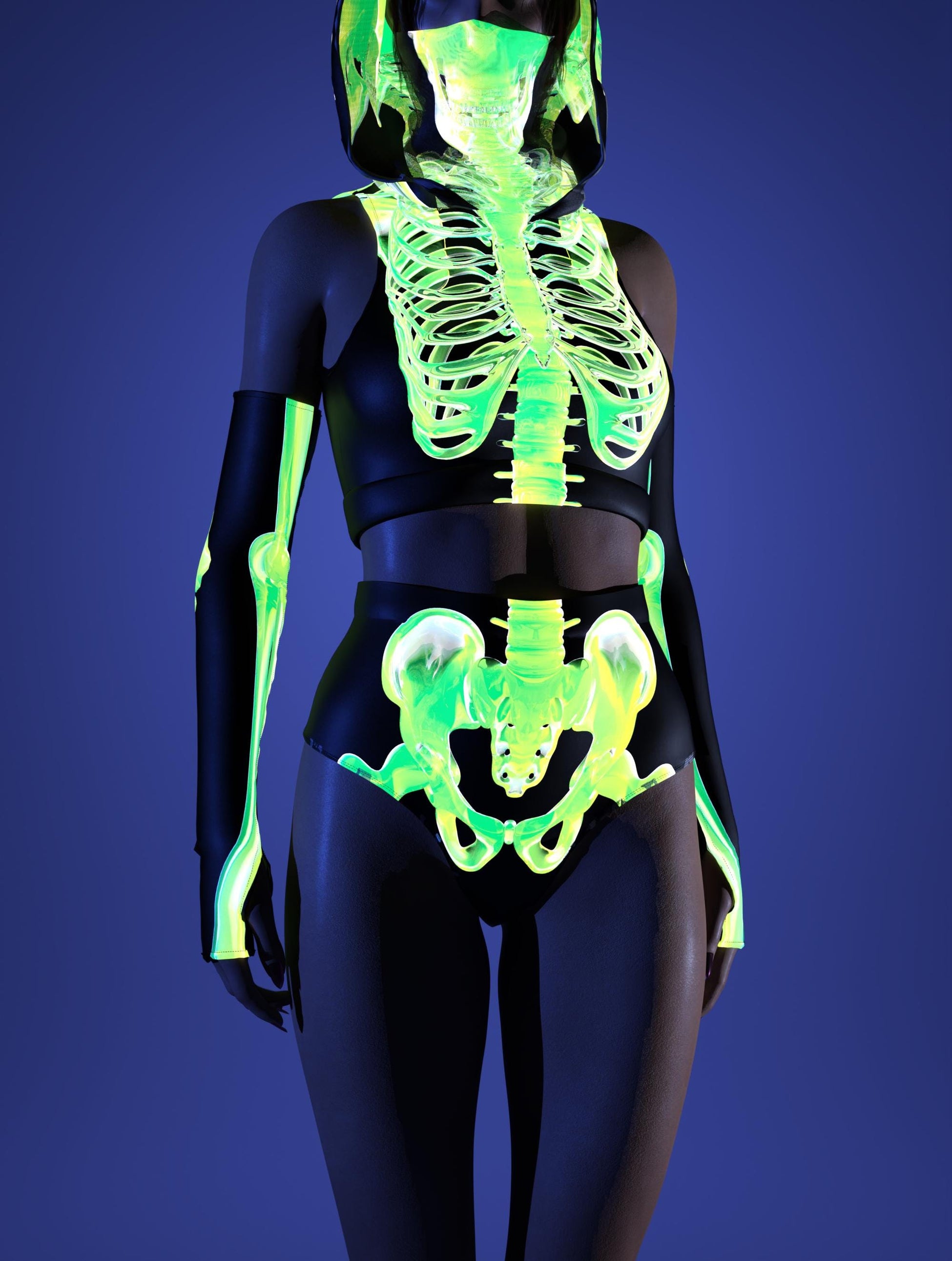 Jelly Skelly Hooded Rave Set 1