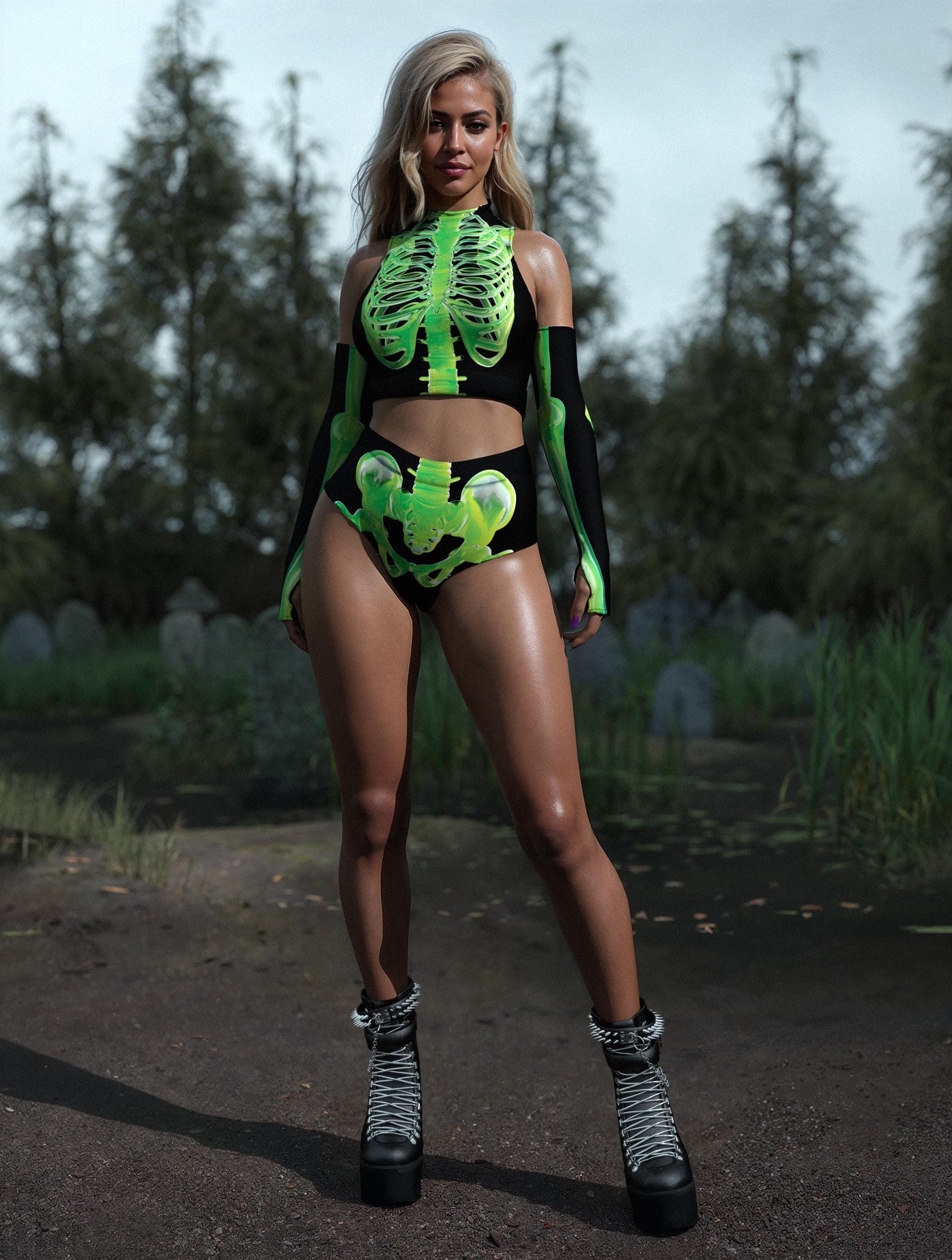 Jelly Skelly Cut HW Shorts 2