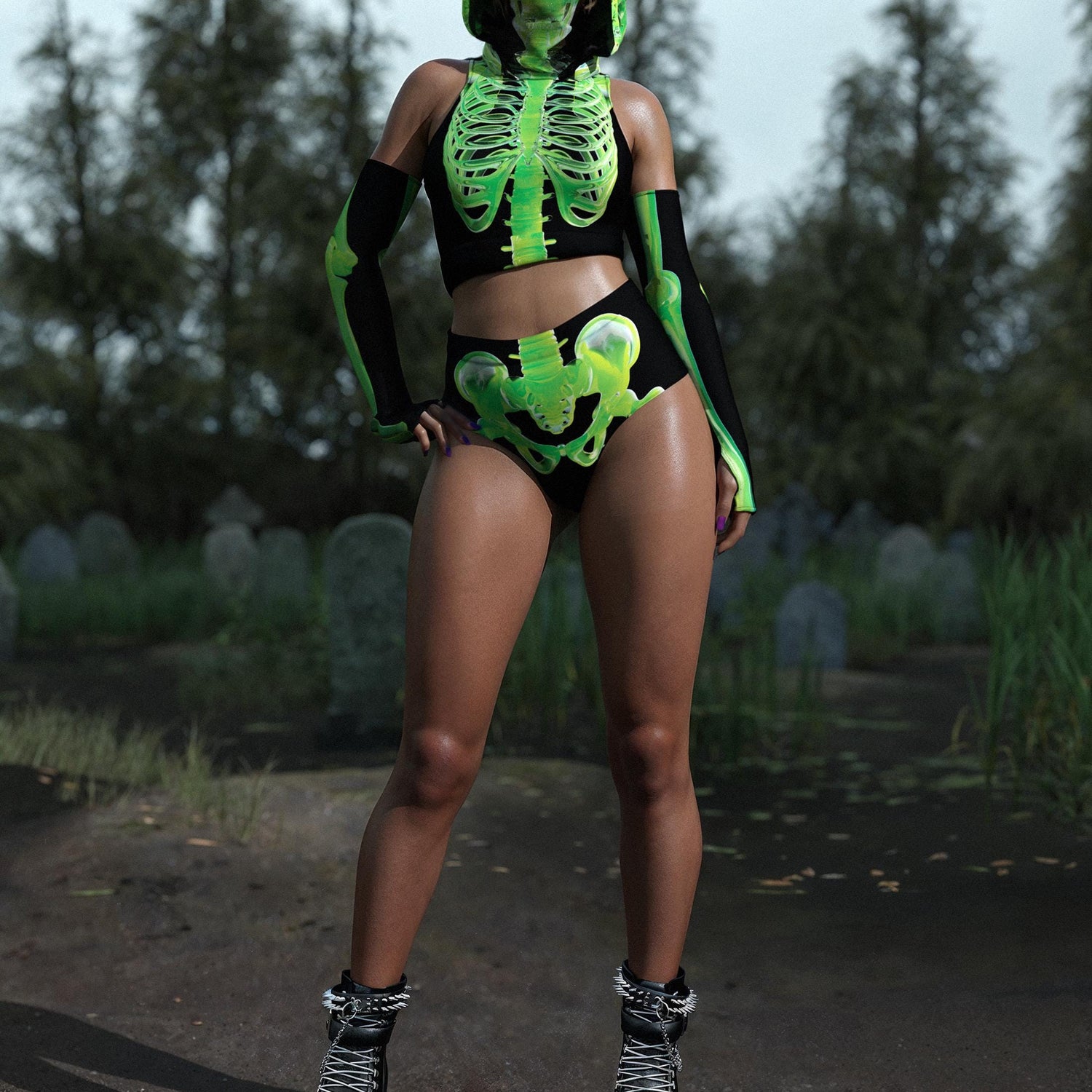 Jelly Skelly Sleeveless Rave Top 3