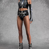 Silver Candy Skeleton Hooded Rave Set