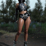 Silver Candy Skeleton Sleeveless Rave Top