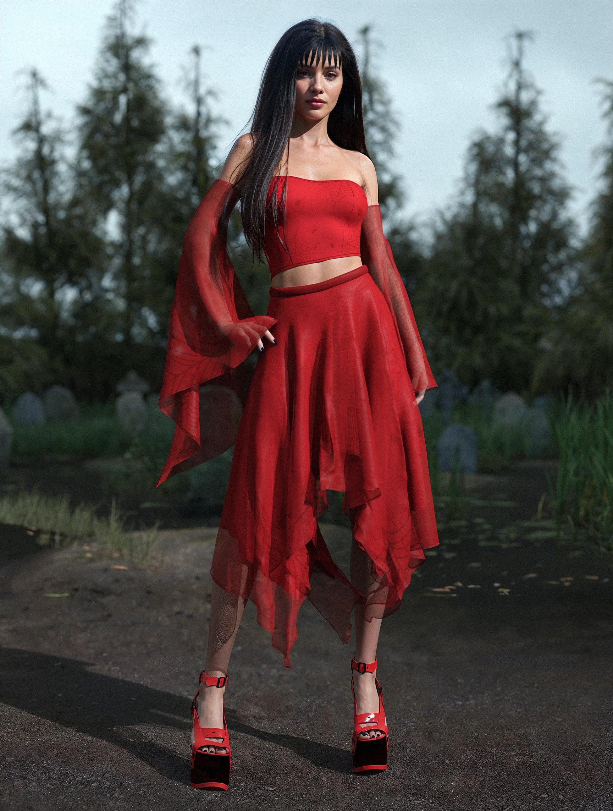 Lydia D Mesh Layered Skirt 2