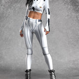 Space Soldier Cold Shoulder Top